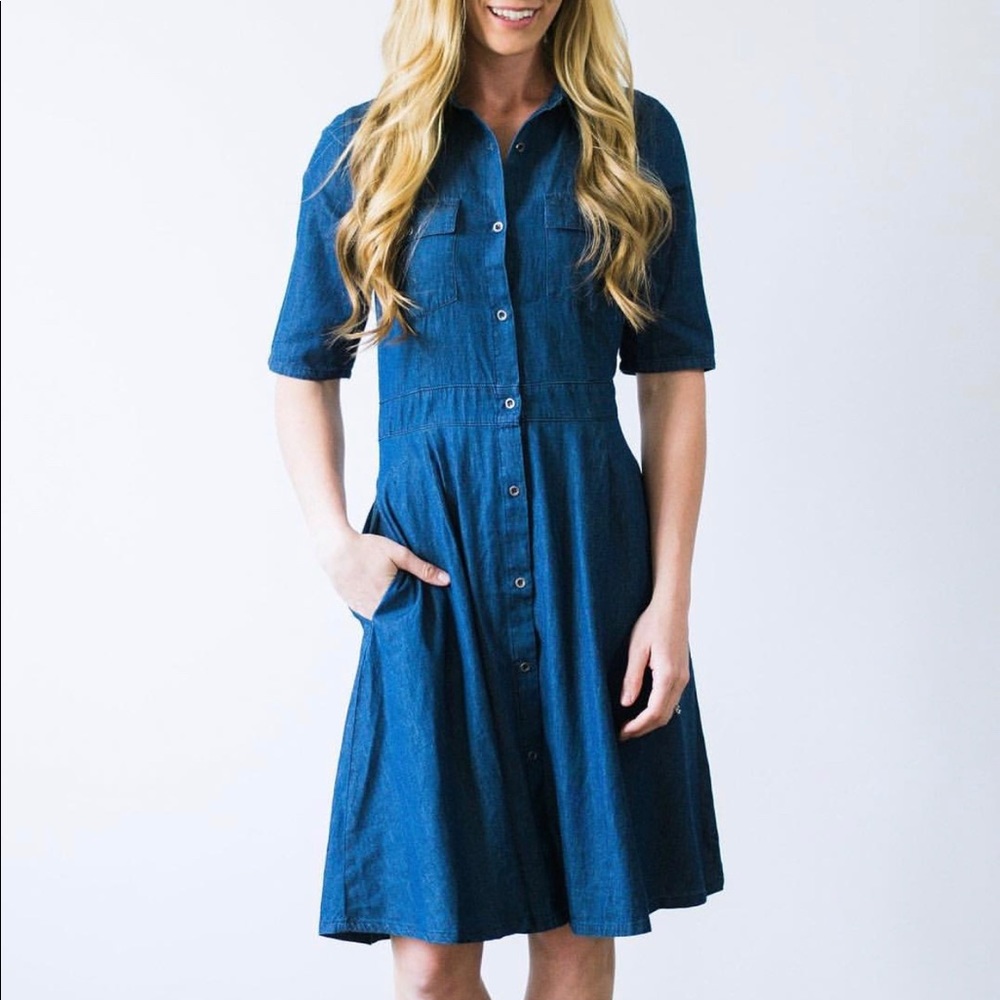 Denim dress nursing friendly